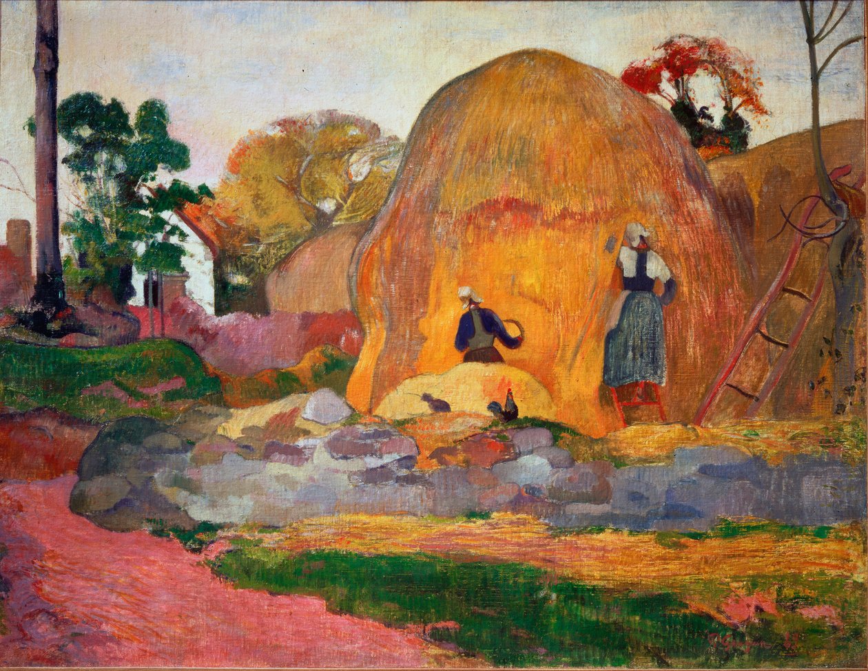 Gele Hooimijten, of Gouden Oogst door Paul Gauguin