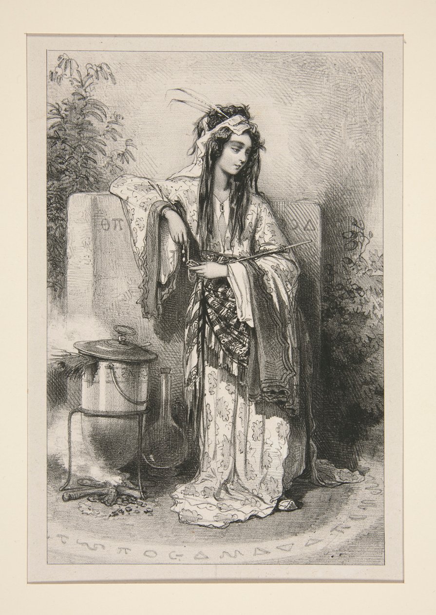 (?) (MAGICIENNE.) door Paul Gavarni