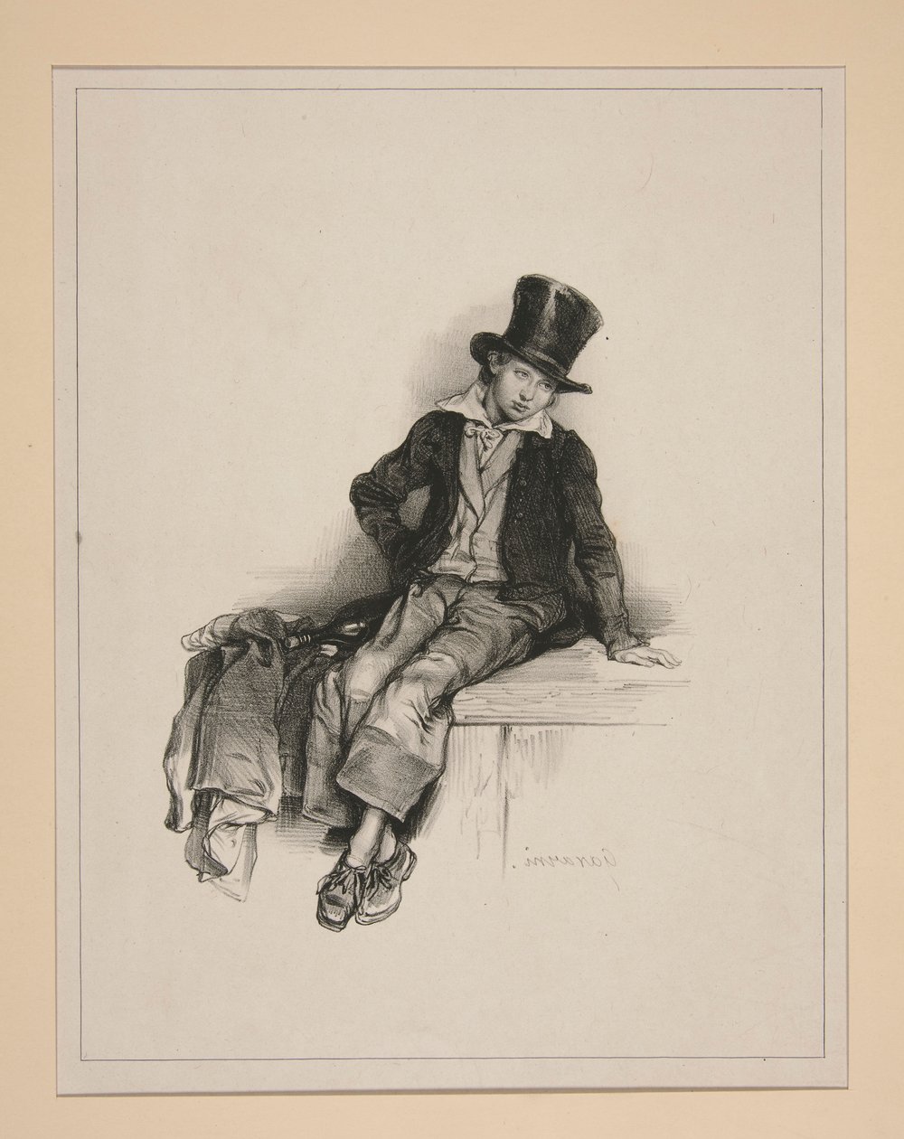 (STUDIE VAN door Paul Gavarni