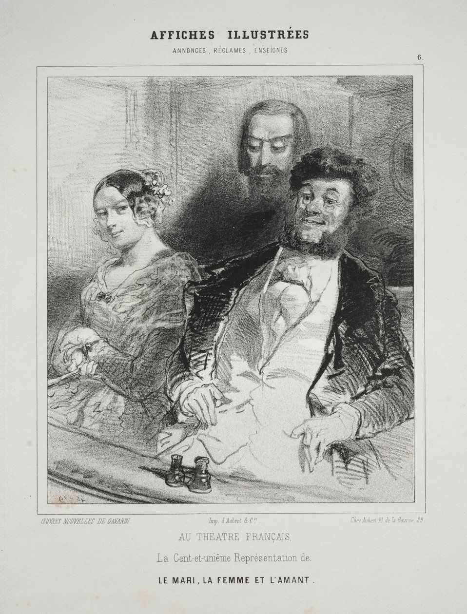 Geïllustreerde affiches door Paul Gavarni