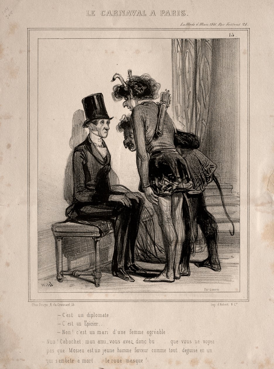 Carnaval, 1841 door Paul Gavarni