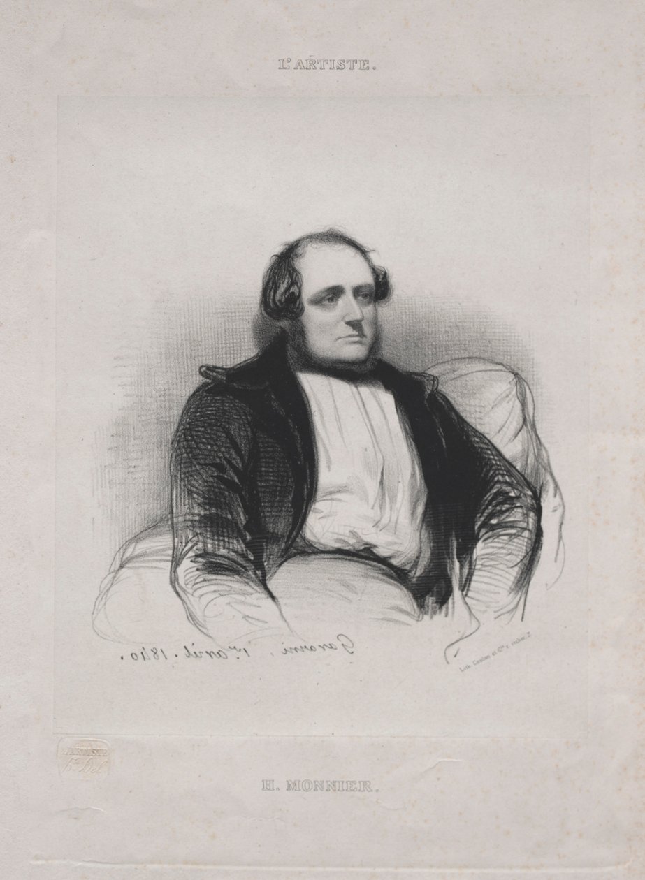 Henri Bonaventure Monnier door Paul Gavarni