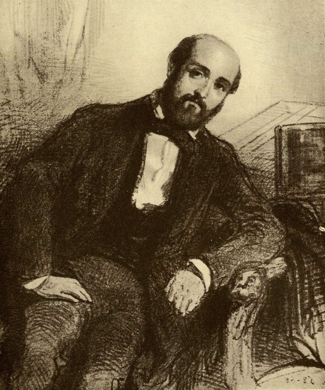 Henry Murger (1822-61) door Paul Gavarni