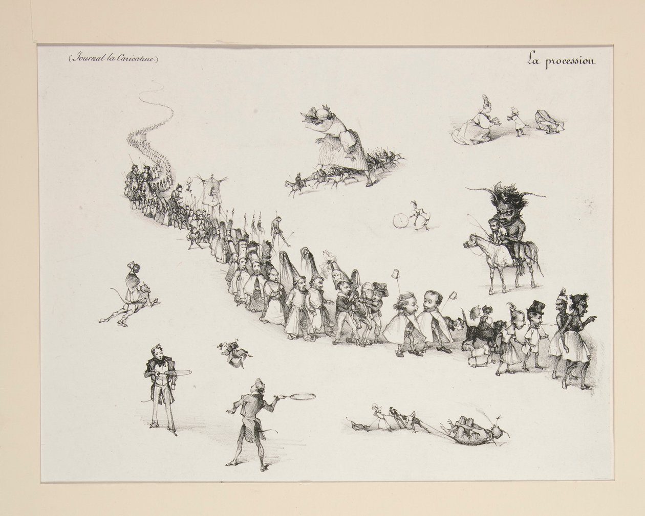 De processie van de duivel door Paul Gavarni