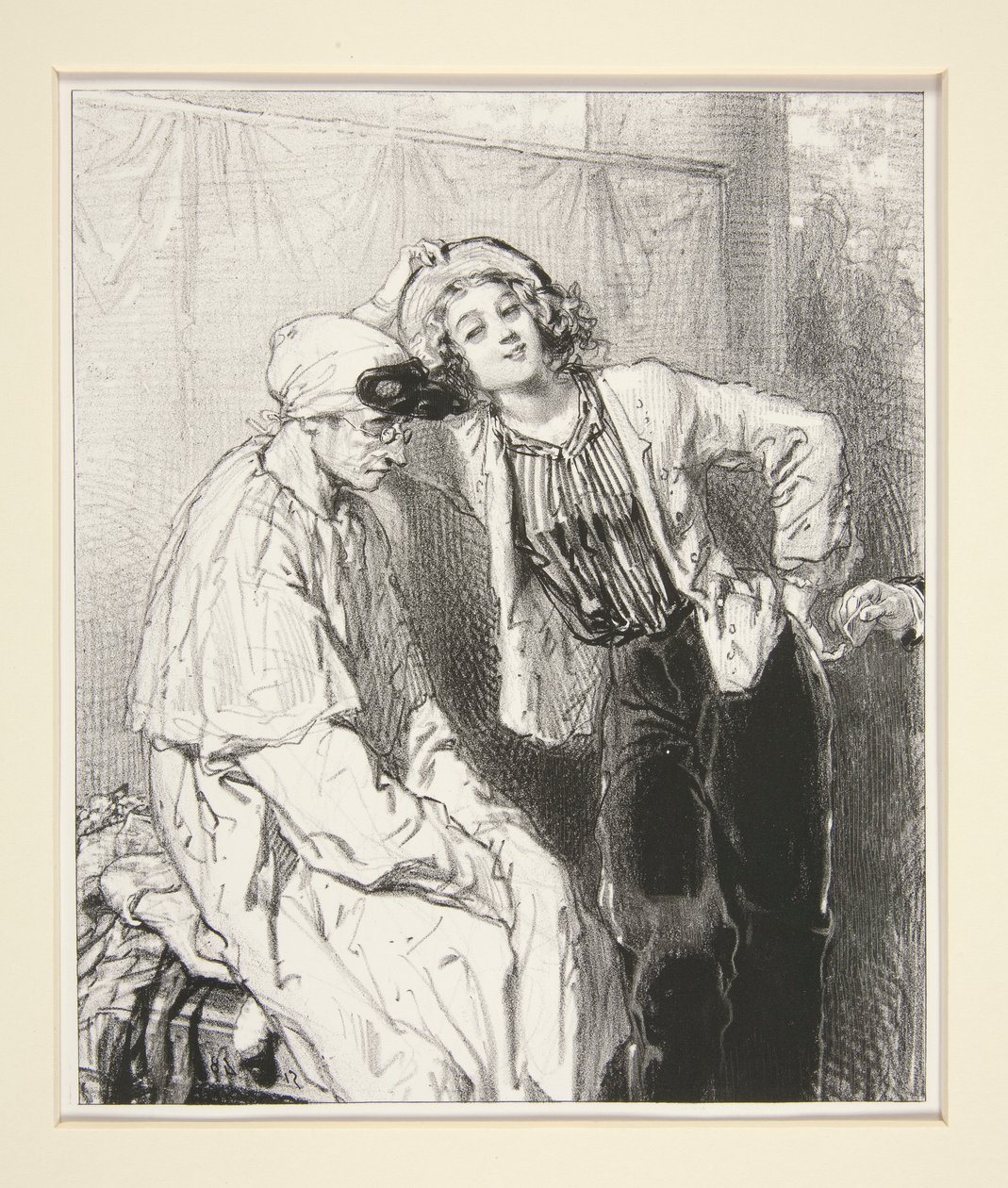 Le sommeil de l door Paul Gavarni