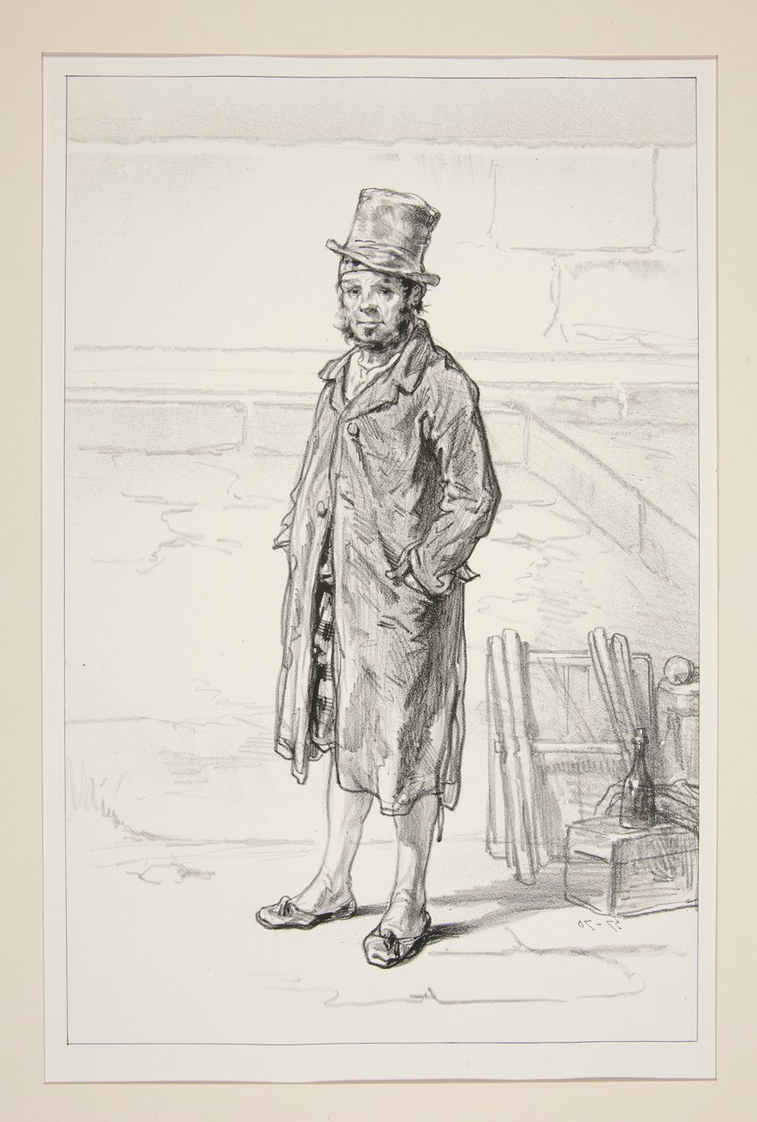 EIGENAAR in Parijs, rue Dauphine door Paul Gavarni