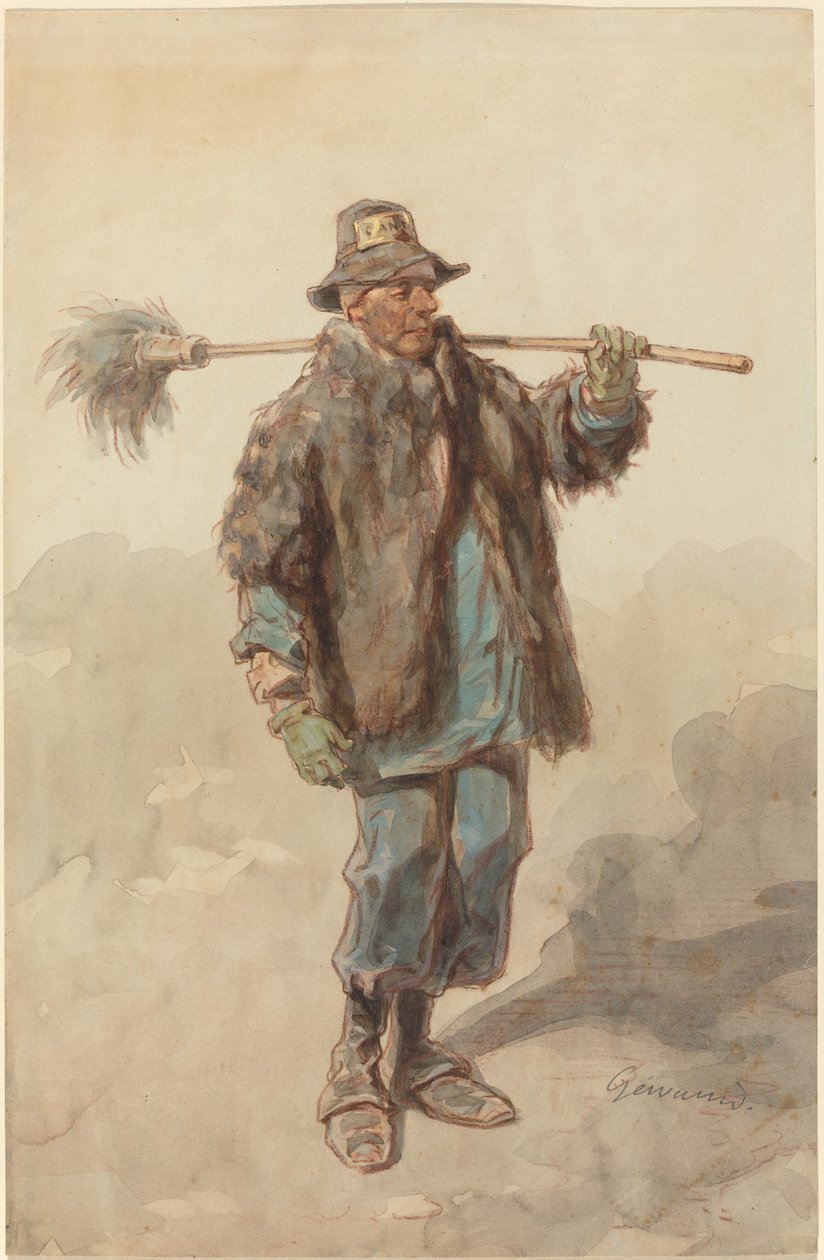 De Straatveger (Le Cantonnier) door Paul Gavarni