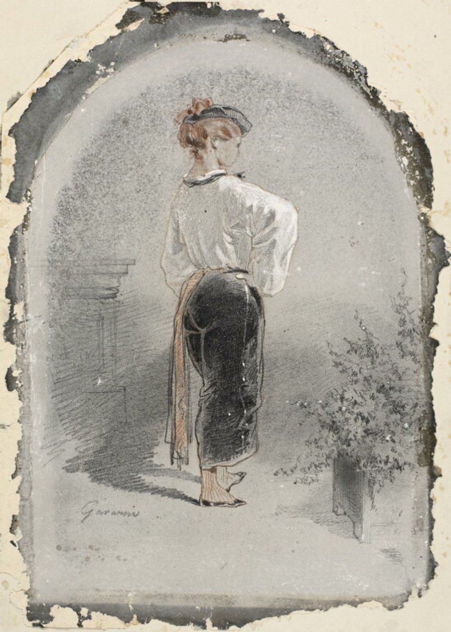 Vrouw in Spaans kostuum door Paul Gavarni