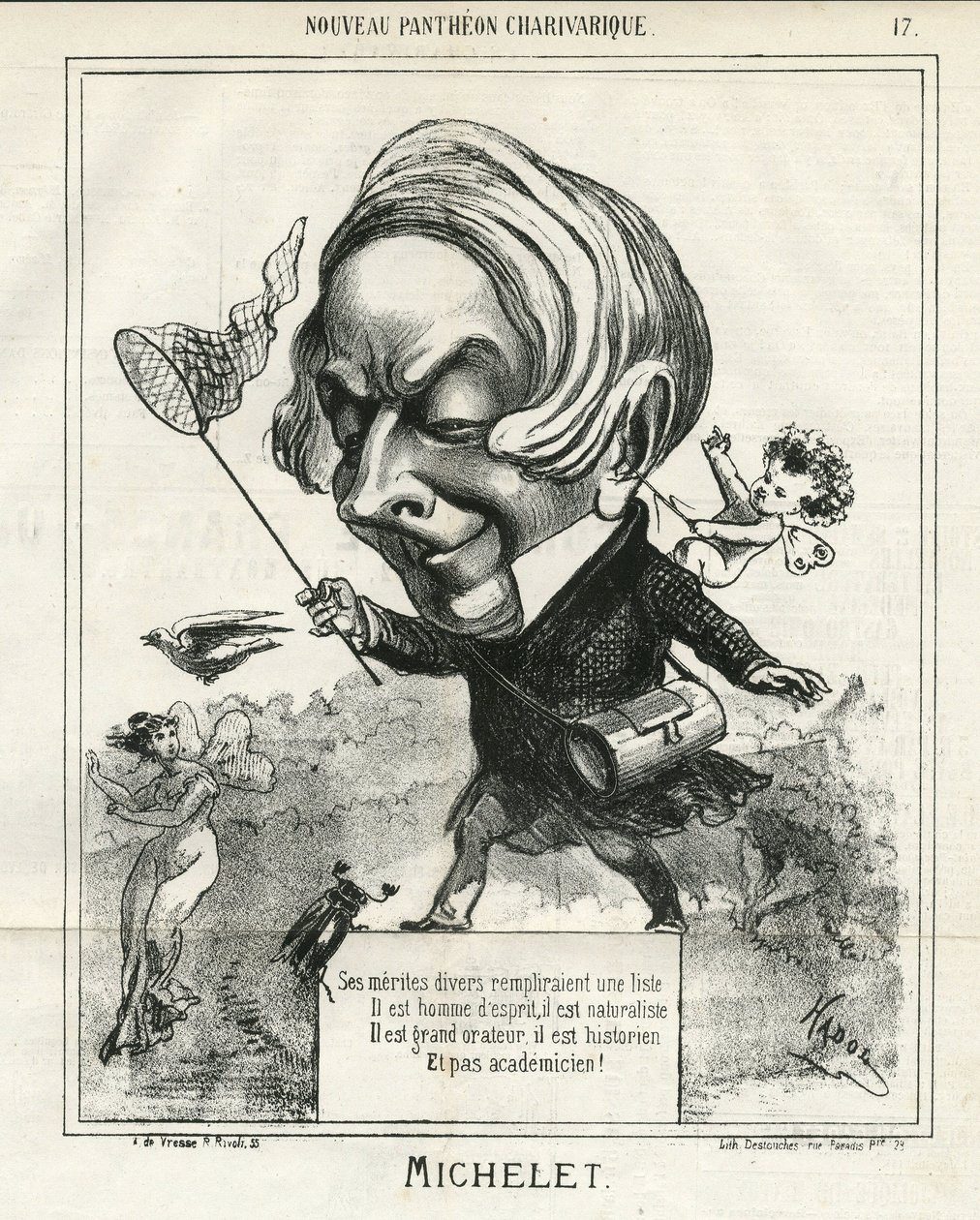 Illustratie van Hadol in Le Charivari door Paul Hadol
