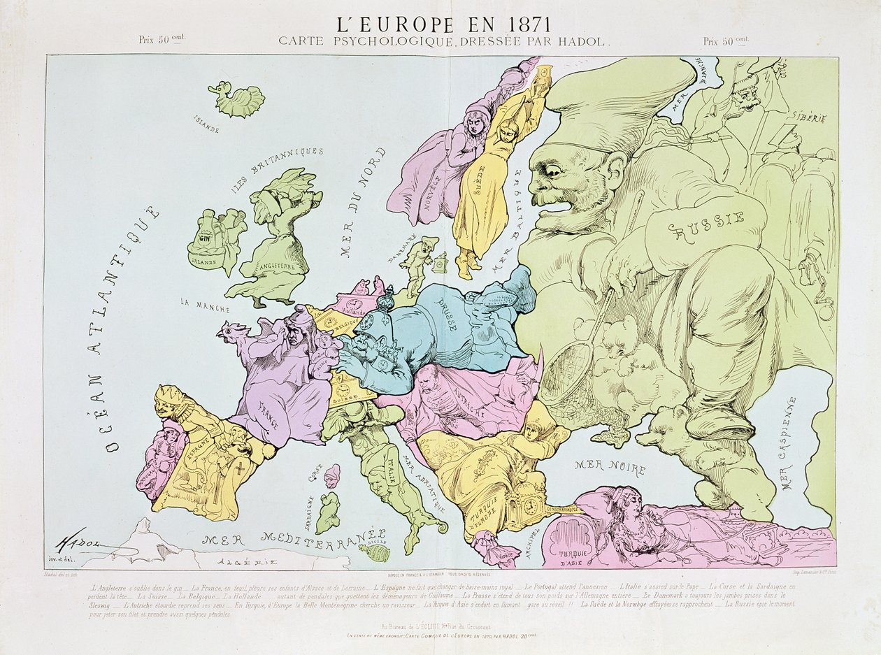 Europa in 1871, 1871 door Paul Hadol