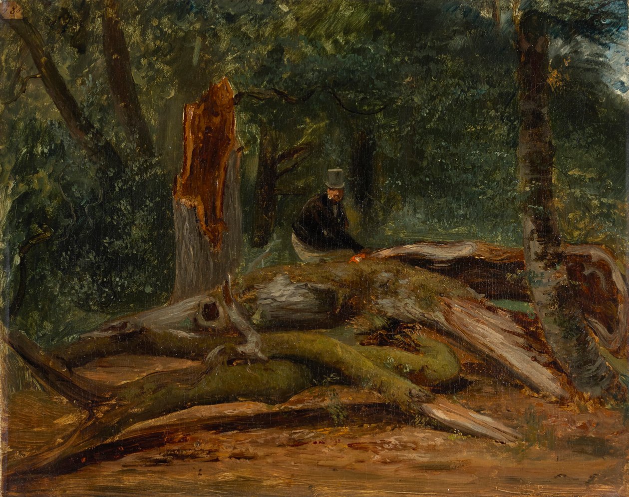 In het bos van Villers-Cotterêts door Paul Huet