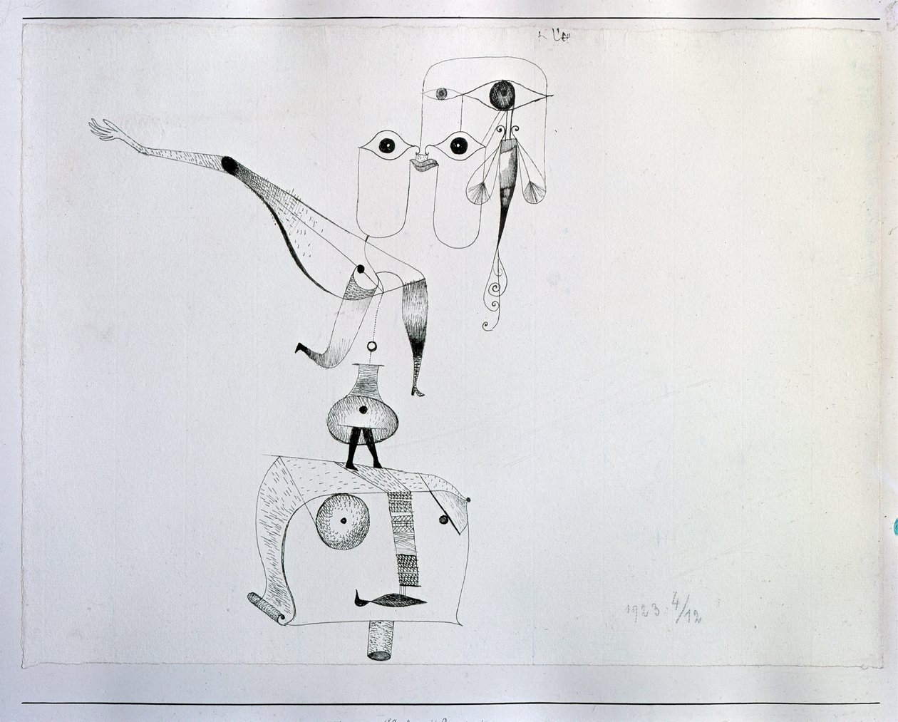 Een Caprice van Balans (tekening, 20e eeuw) door Paul Klee