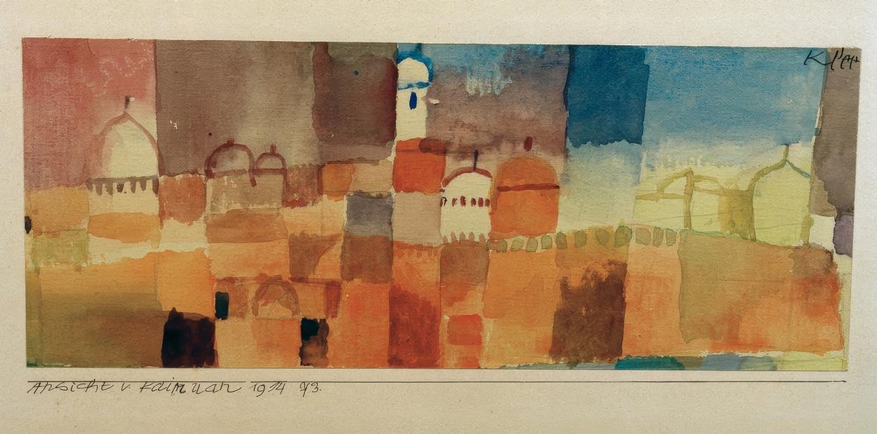 Uitzicht op Kairuan door Paul Klee