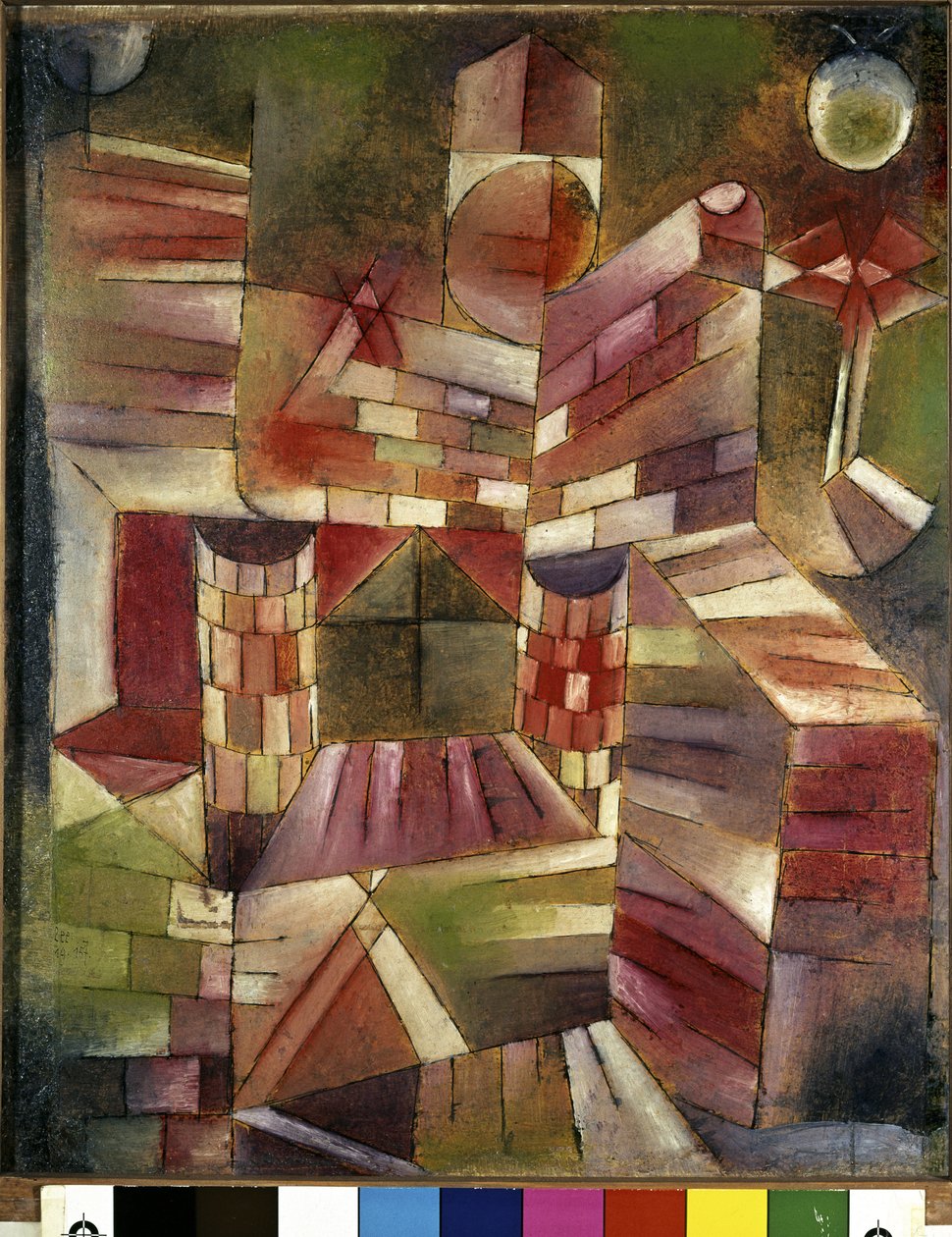 Architectuur vanuit het raam door Paul Klee