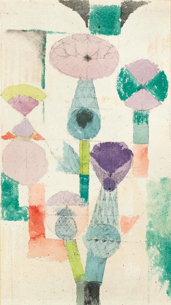 Betrachtung der Distelblüte, 1918 door Paul Klee