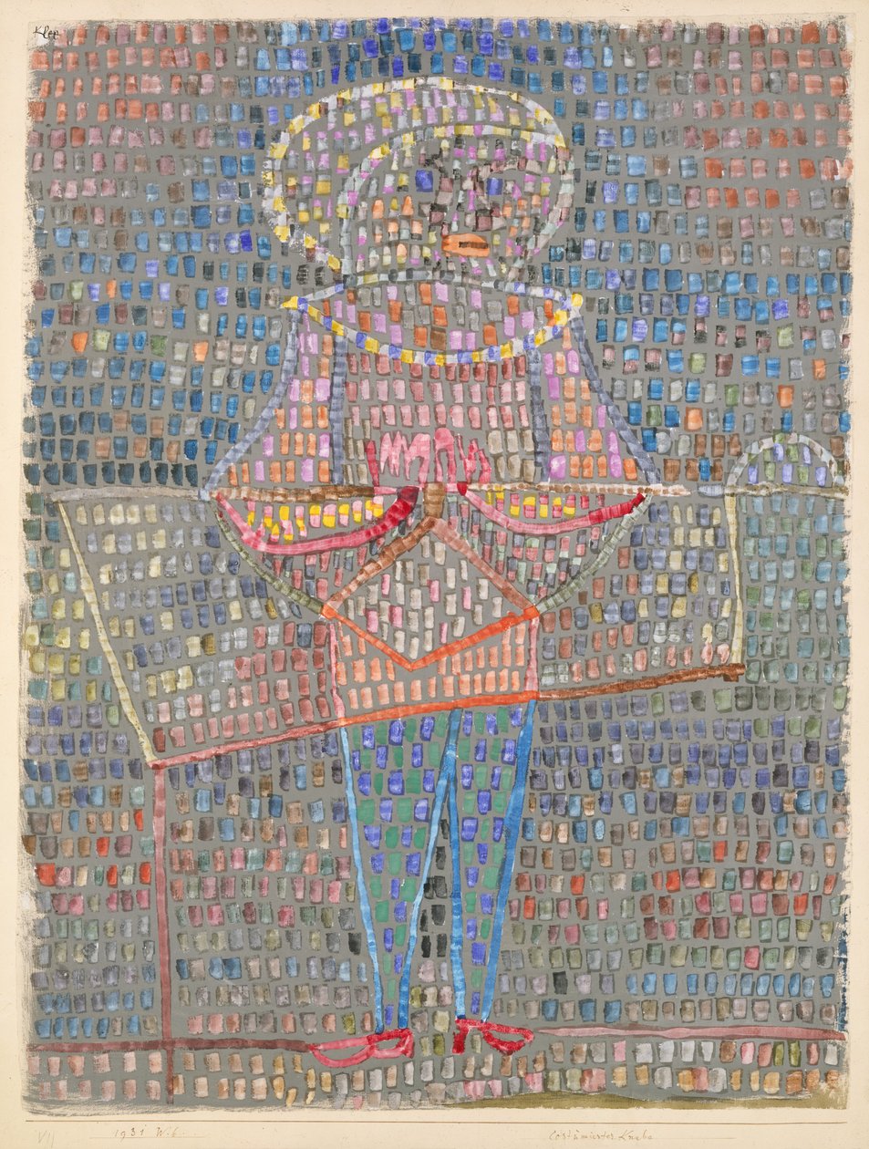 Jongen in kostuum door Paul Klee
