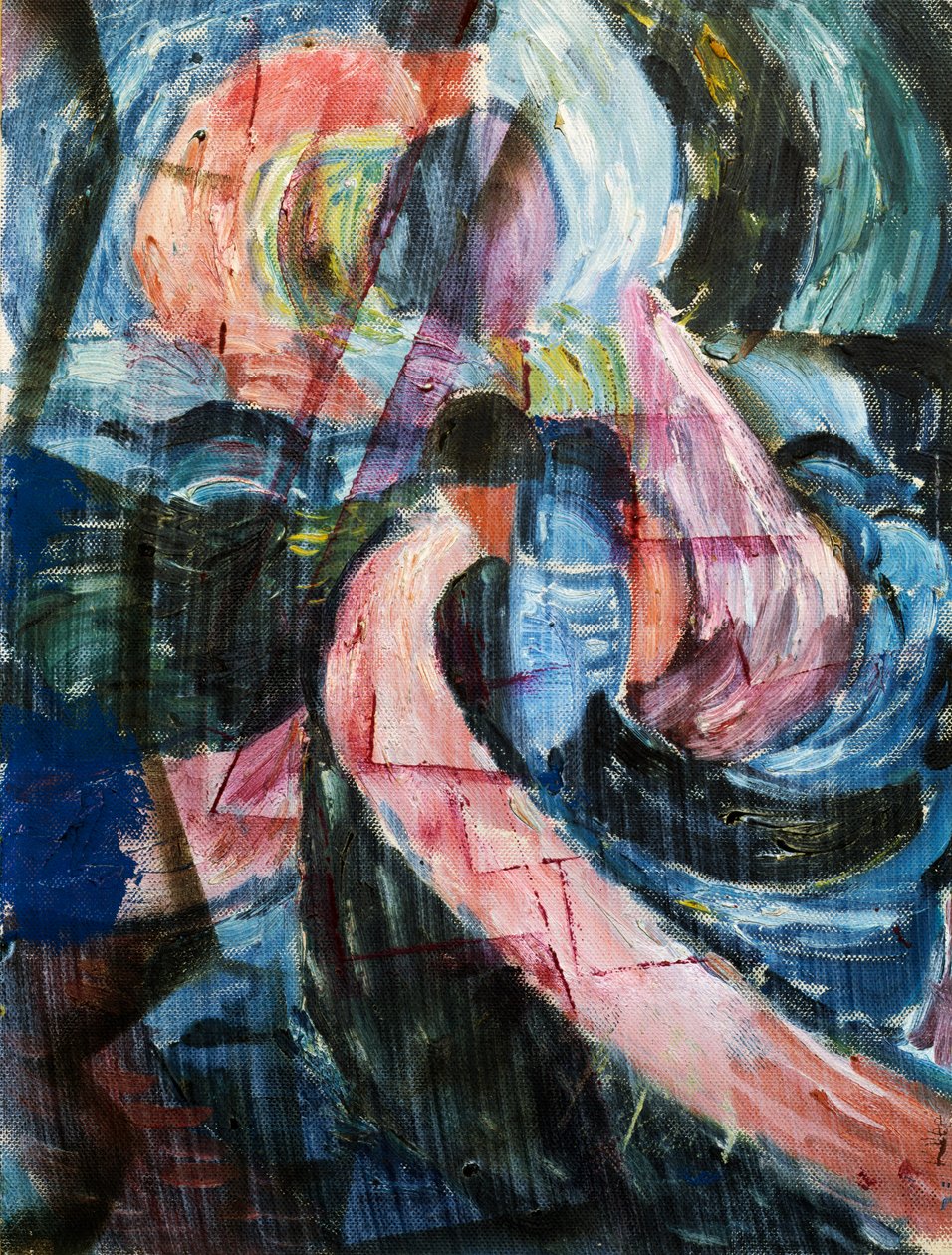 Constructie onder een waterval, een oversteek door Paul Klee