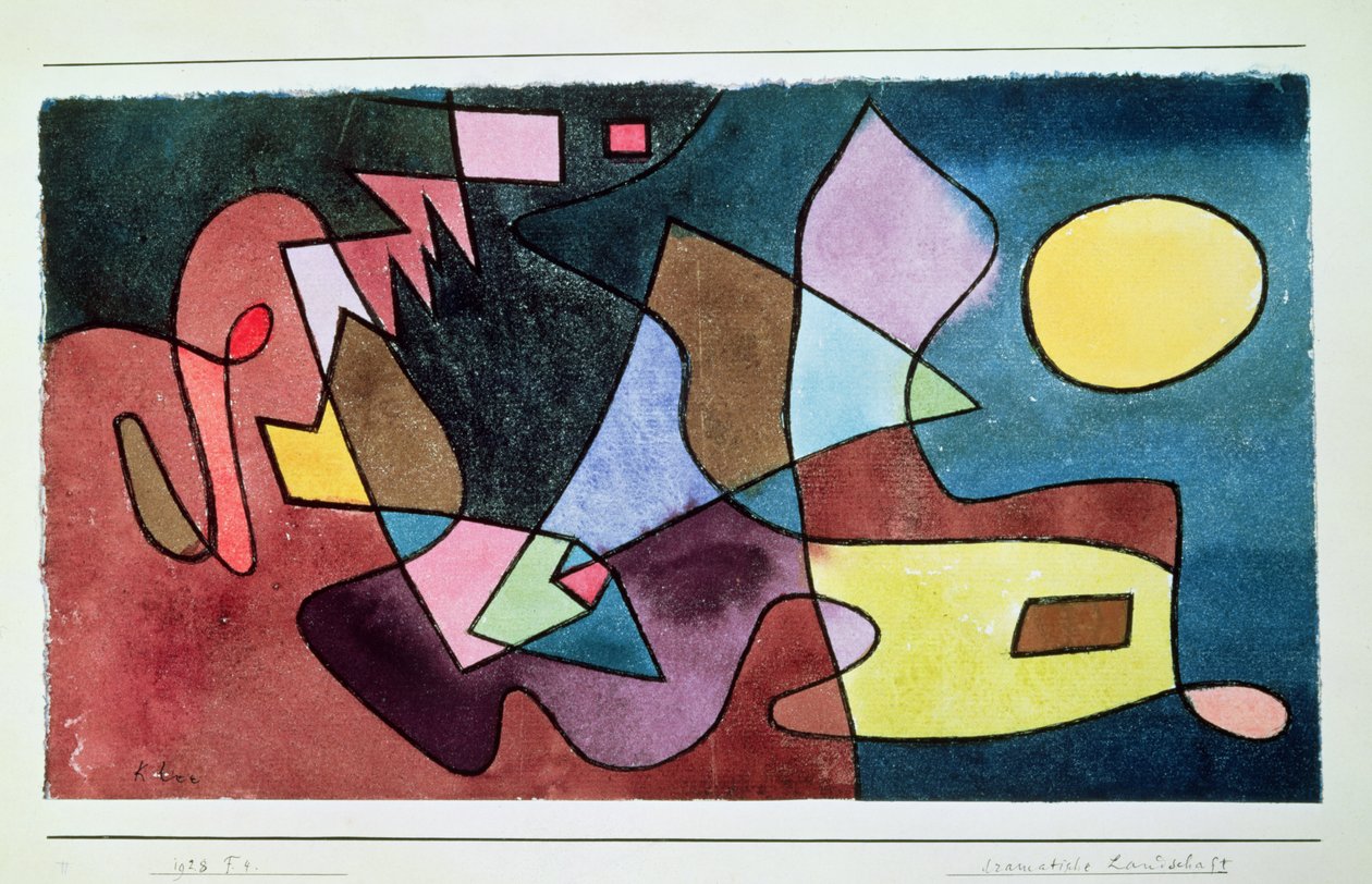 Dramatisch landschap door Paul Klee