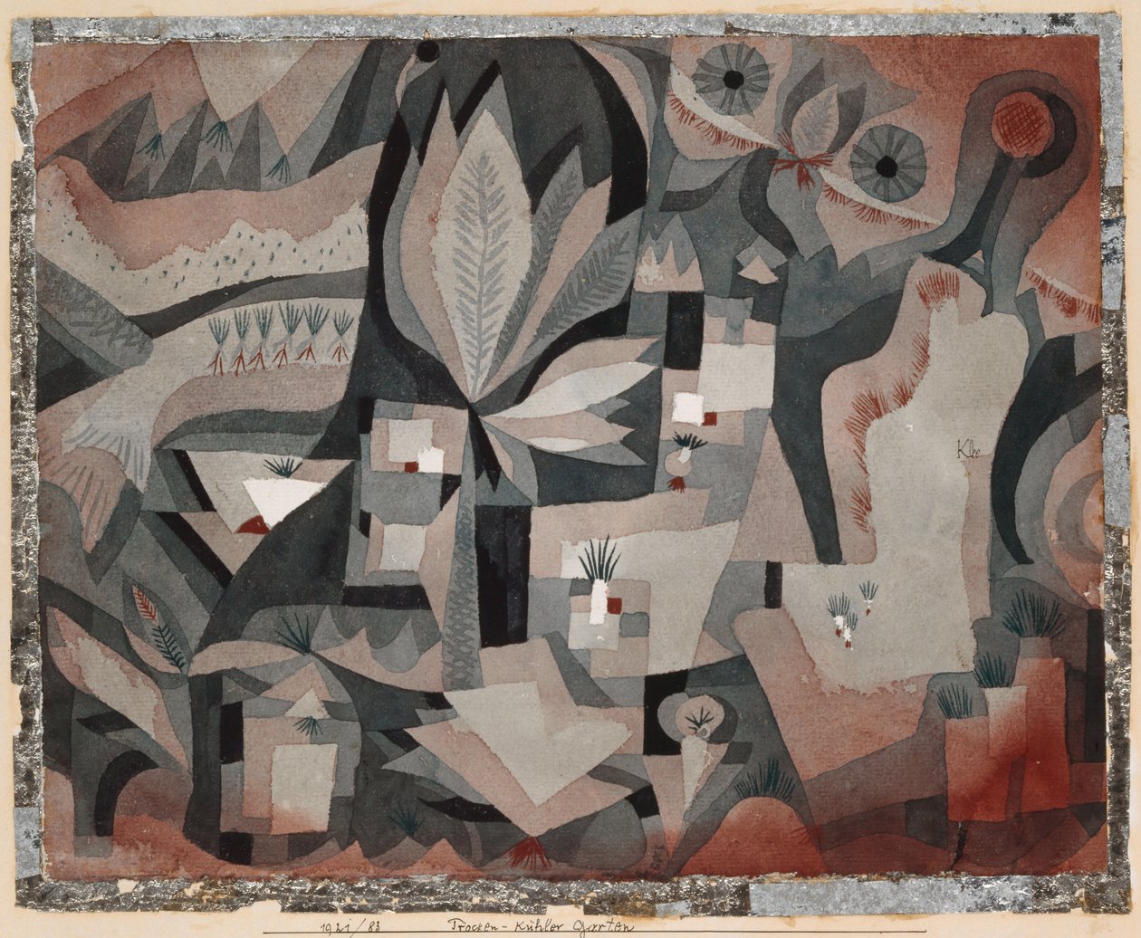 Droge Koele Tuin, 1921 door Paul Klee