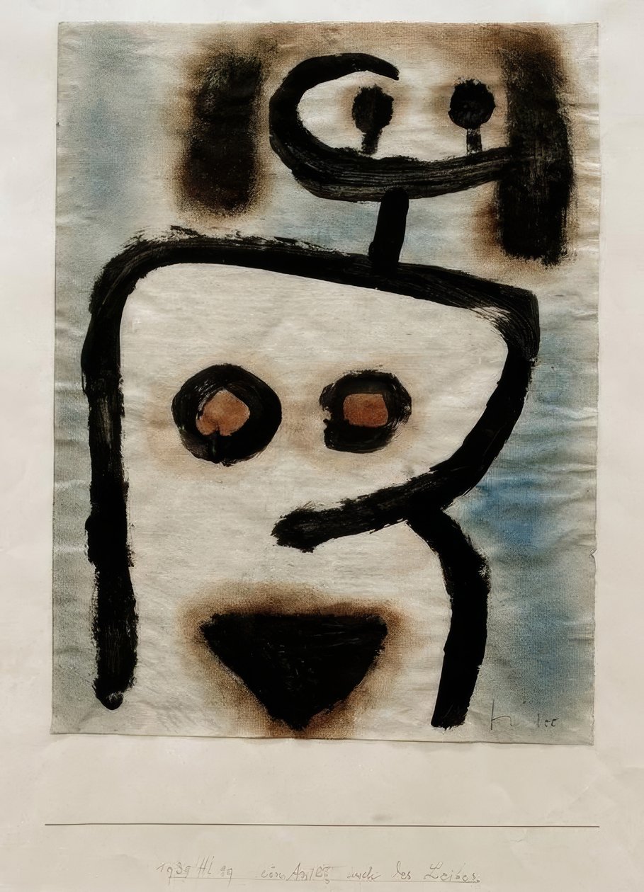 Een gezicht ook van het lichaam door Paul Klee
