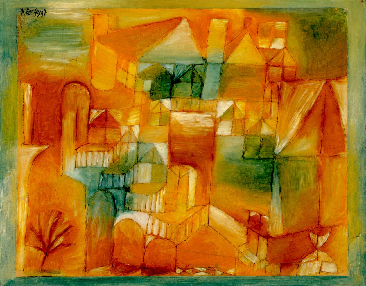 Façade Bruin-Groen, 1919 door Paul Klee