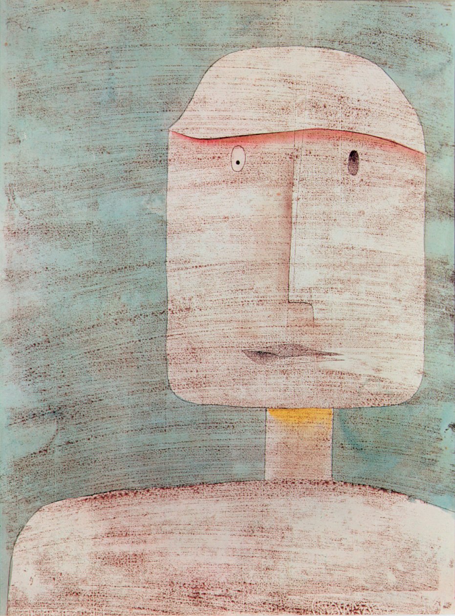 Gezicht van een krijger door Paul Klee