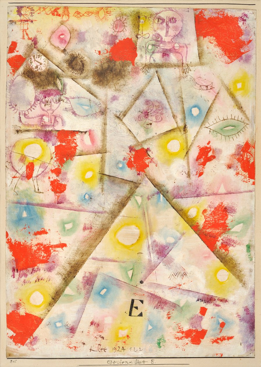 Herdenkingsblad E, 1924 door Paul Klee
