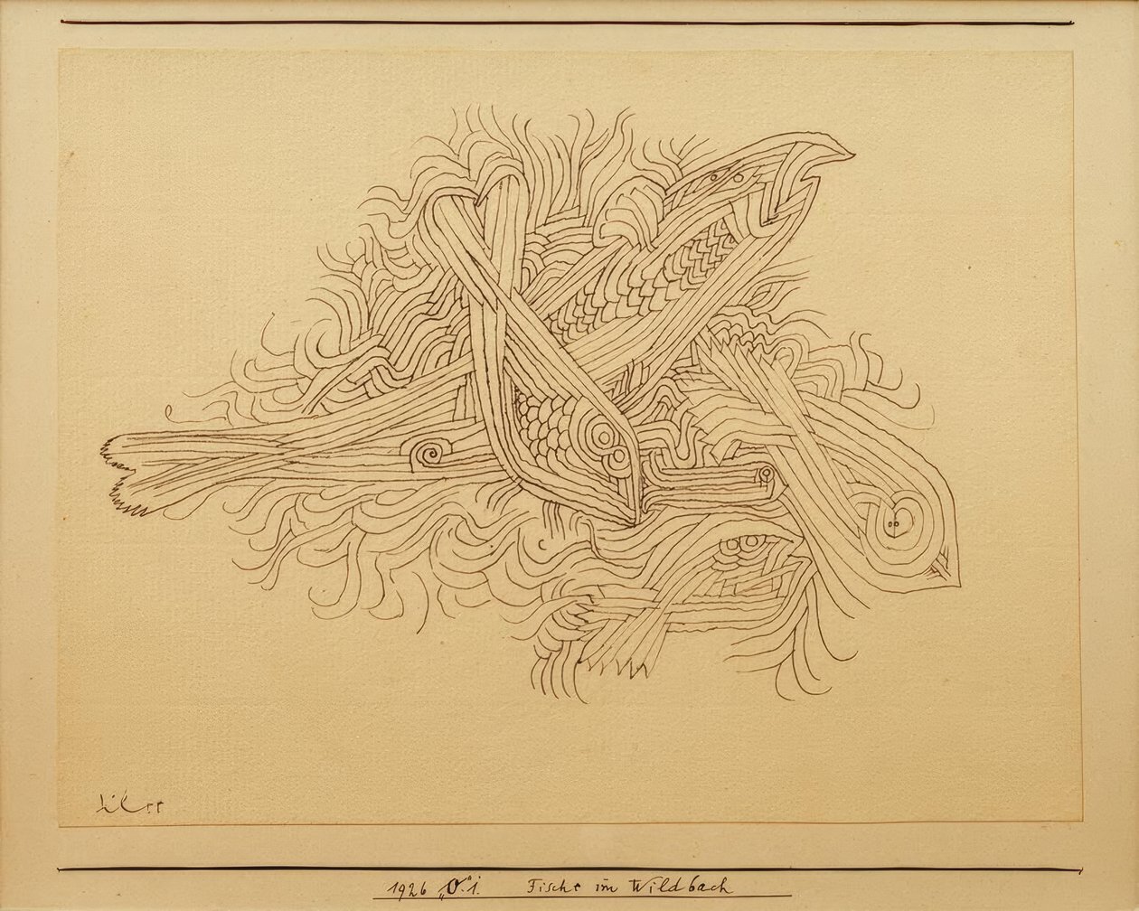 Vissen in de beek door Paul Klee
