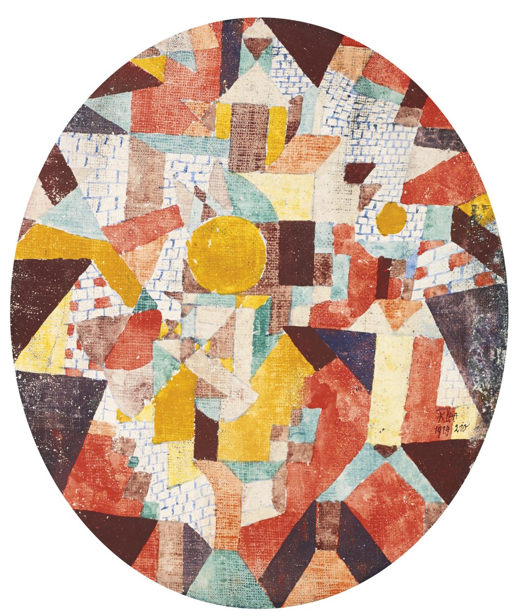 Volle maan binnen muren door Paul Klee