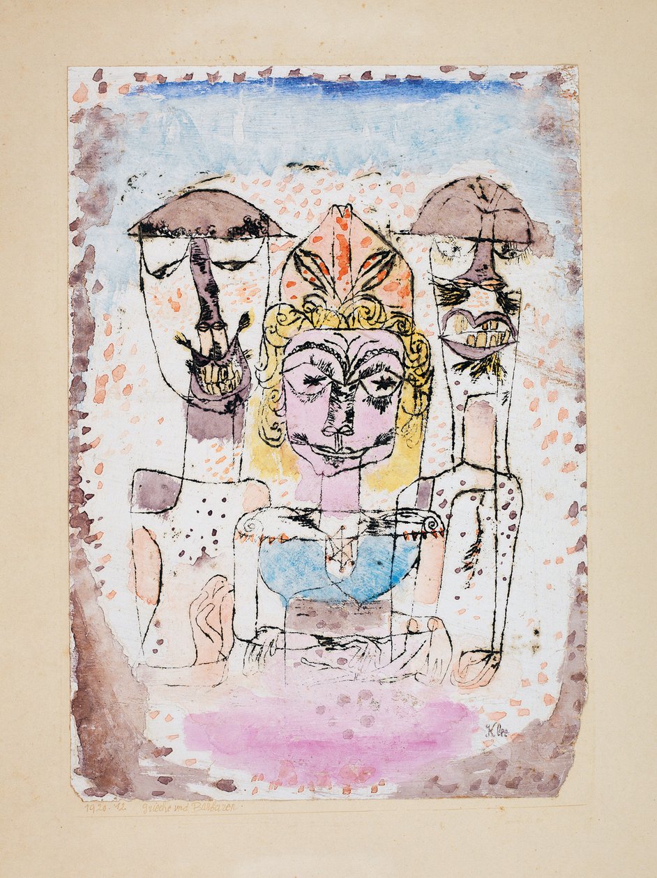 Grieken en Barbaren, 1920 door Paul Klee