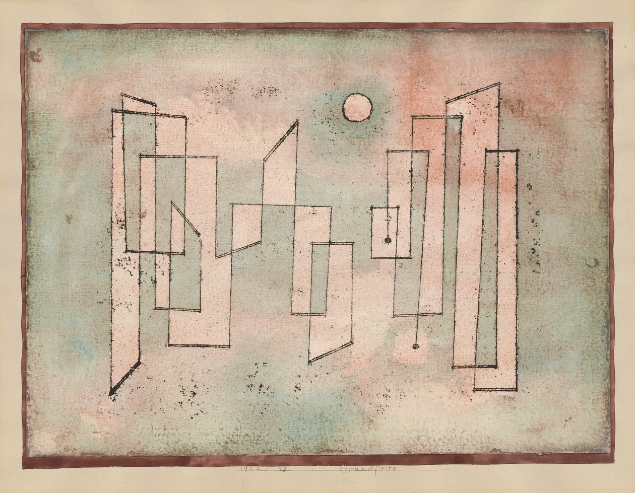 Grundfeste (Fundament) door Paul Klee