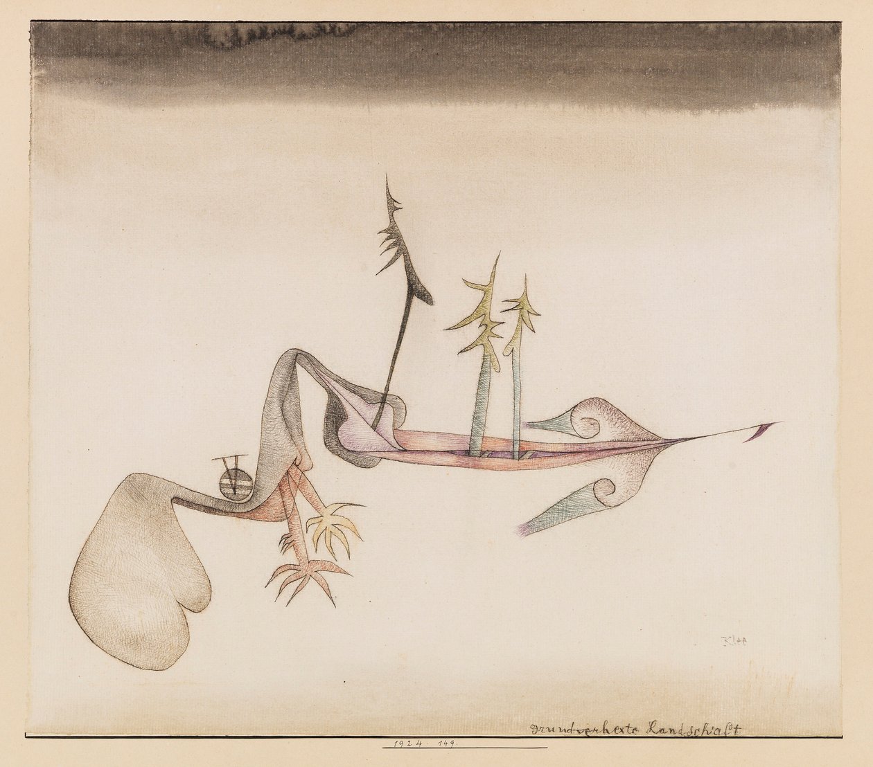 Grundverhexte Landschaft door Paul Klee