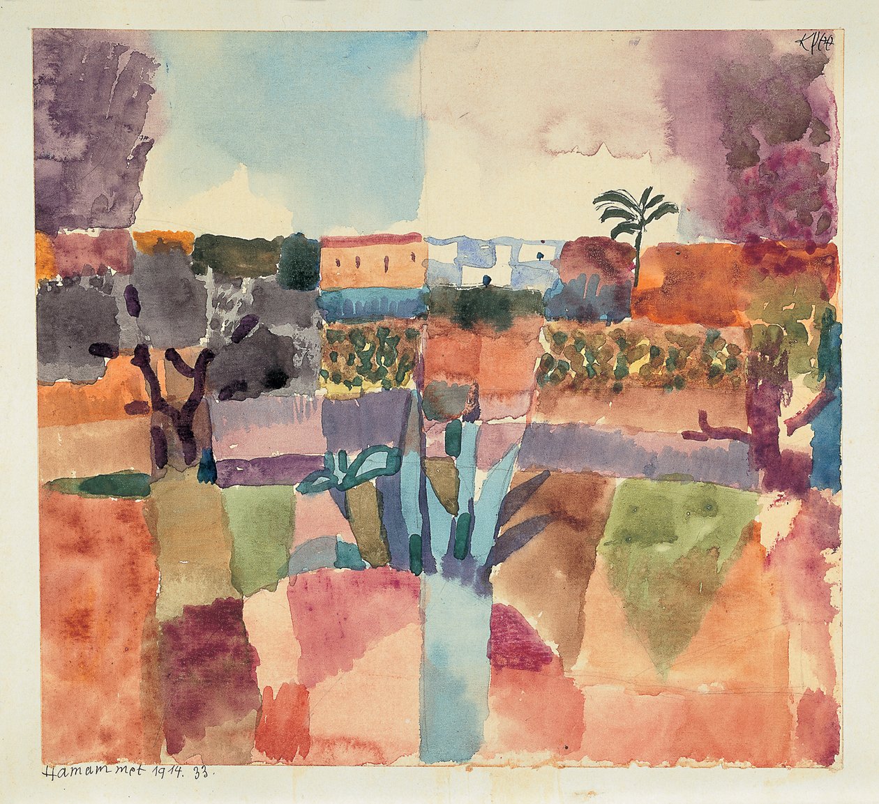 Hammamet, 1914 door Paul Klee