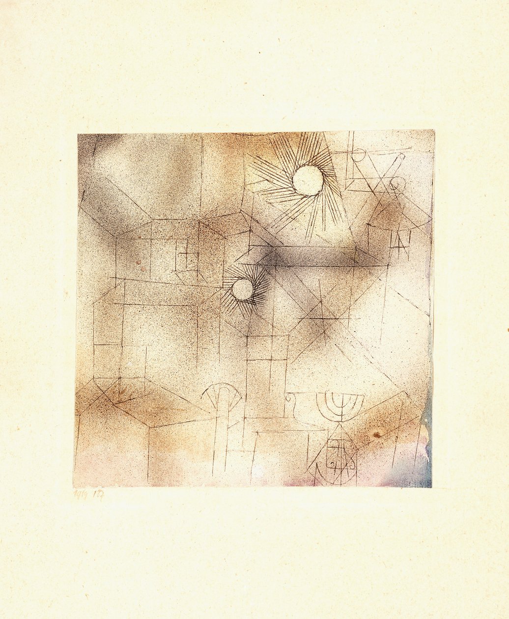 Huis in de zon door Paul Klee