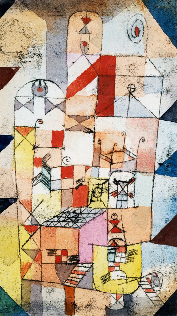 Huisinterieur, ca. 1919 door Paul Klee
