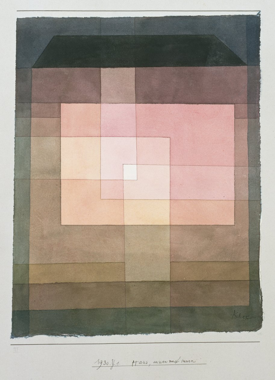 Huis, buiten en binnen door Paul Klee