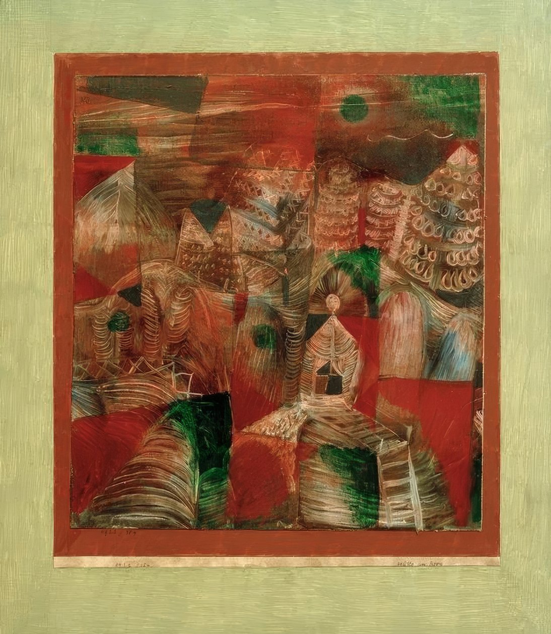 Hut op de berg door Paul Klee