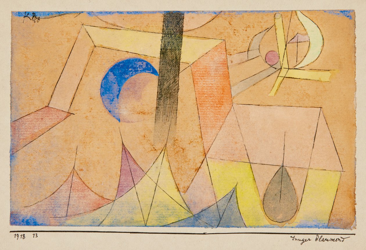 Junger Blaumond, 1918 door Paul Klee