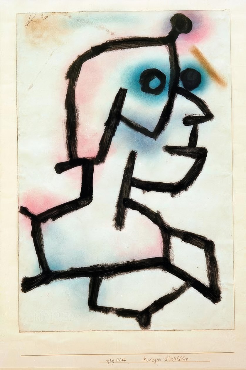 Krijger staalblik door Paul Klee