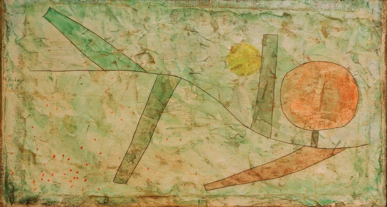 Landschap aan het begin door Paul Klee