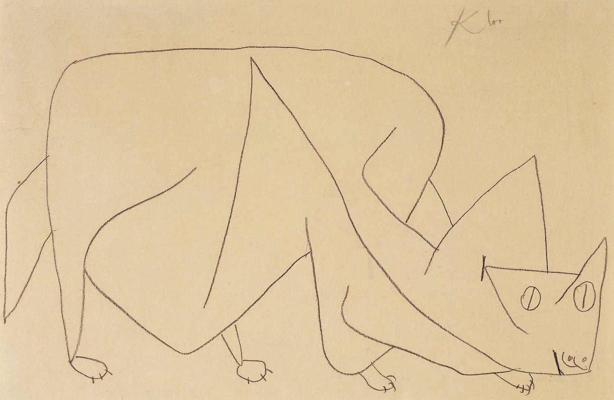 Loerende Kat door Paul Klee