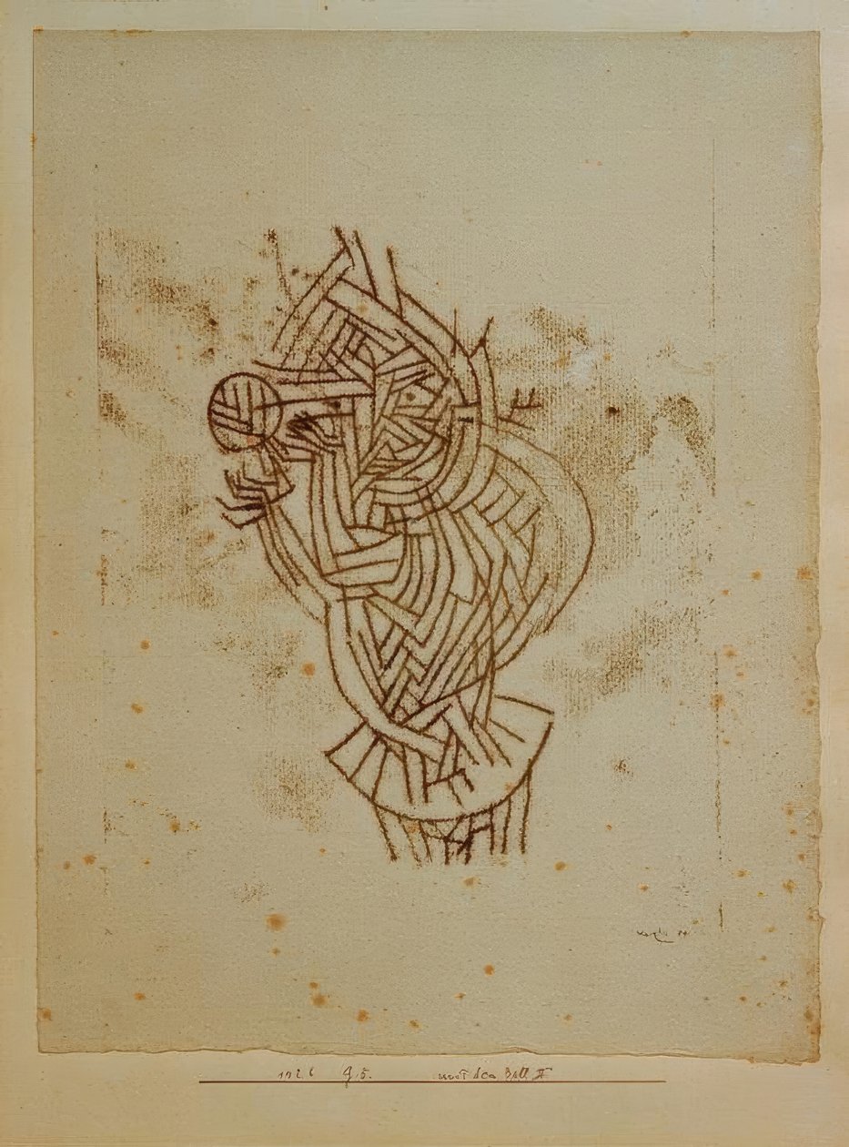 Met de Bal II door Paul Klee