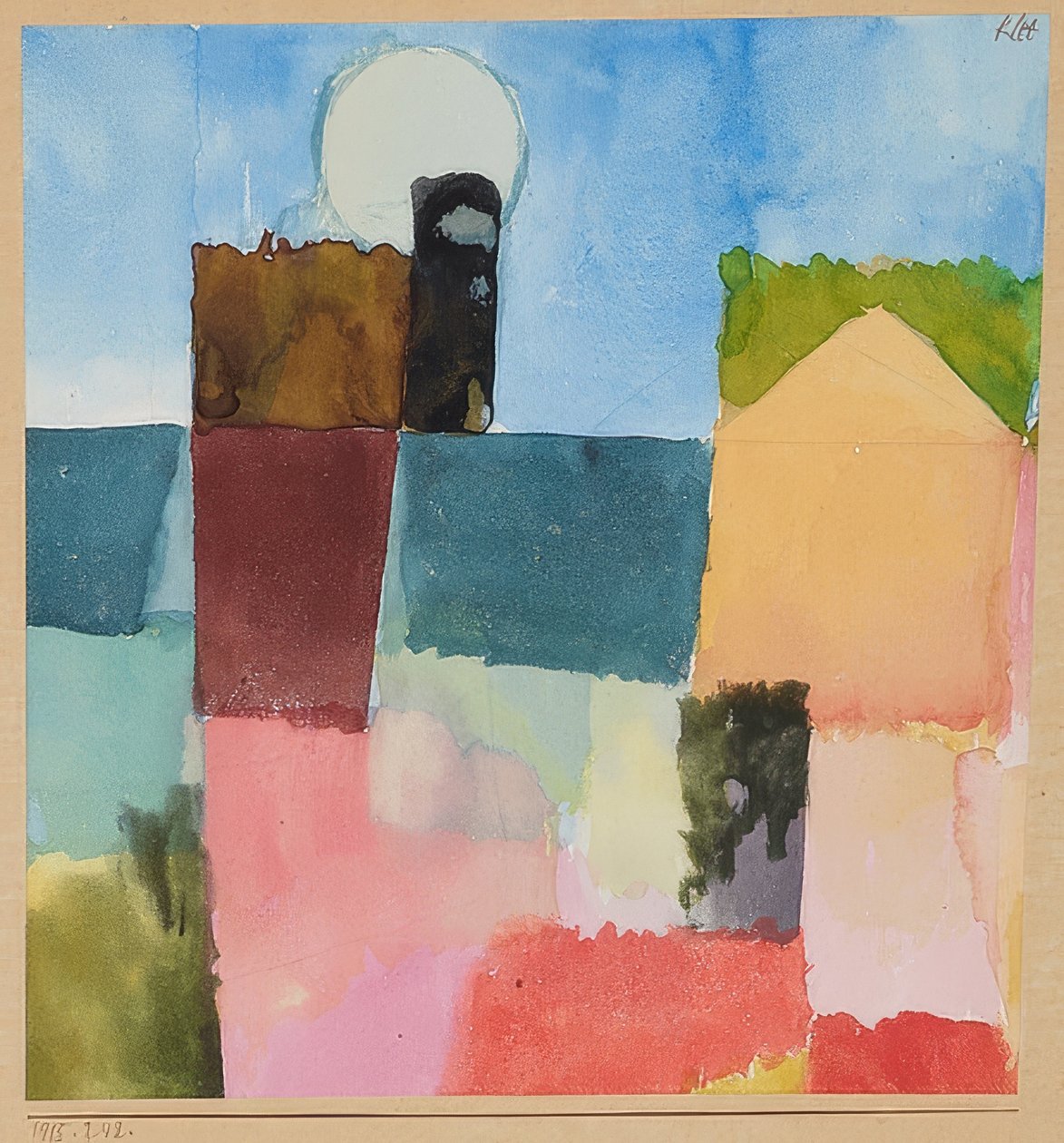 Maanopkomst (St. Germain) door Paul Klee