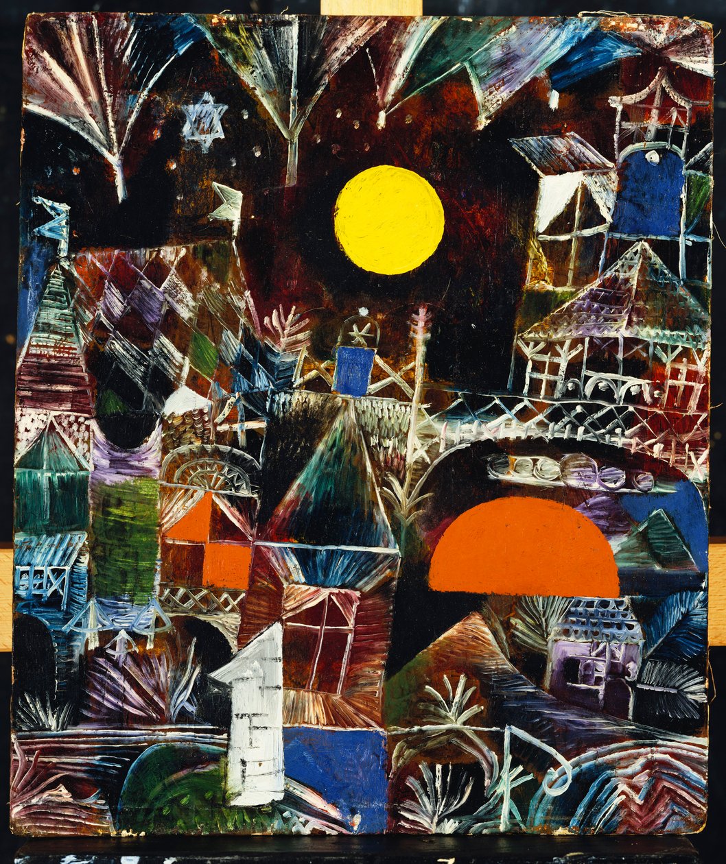 Maanopkomst - Zonsondergang door Paul Klee