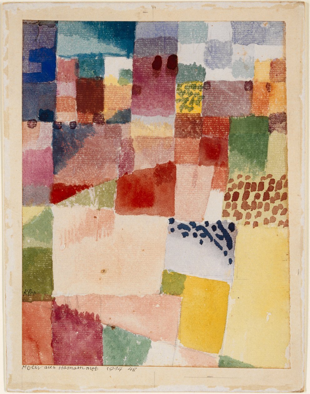 Motief uit Hamammet, 1914 door Paul Klee