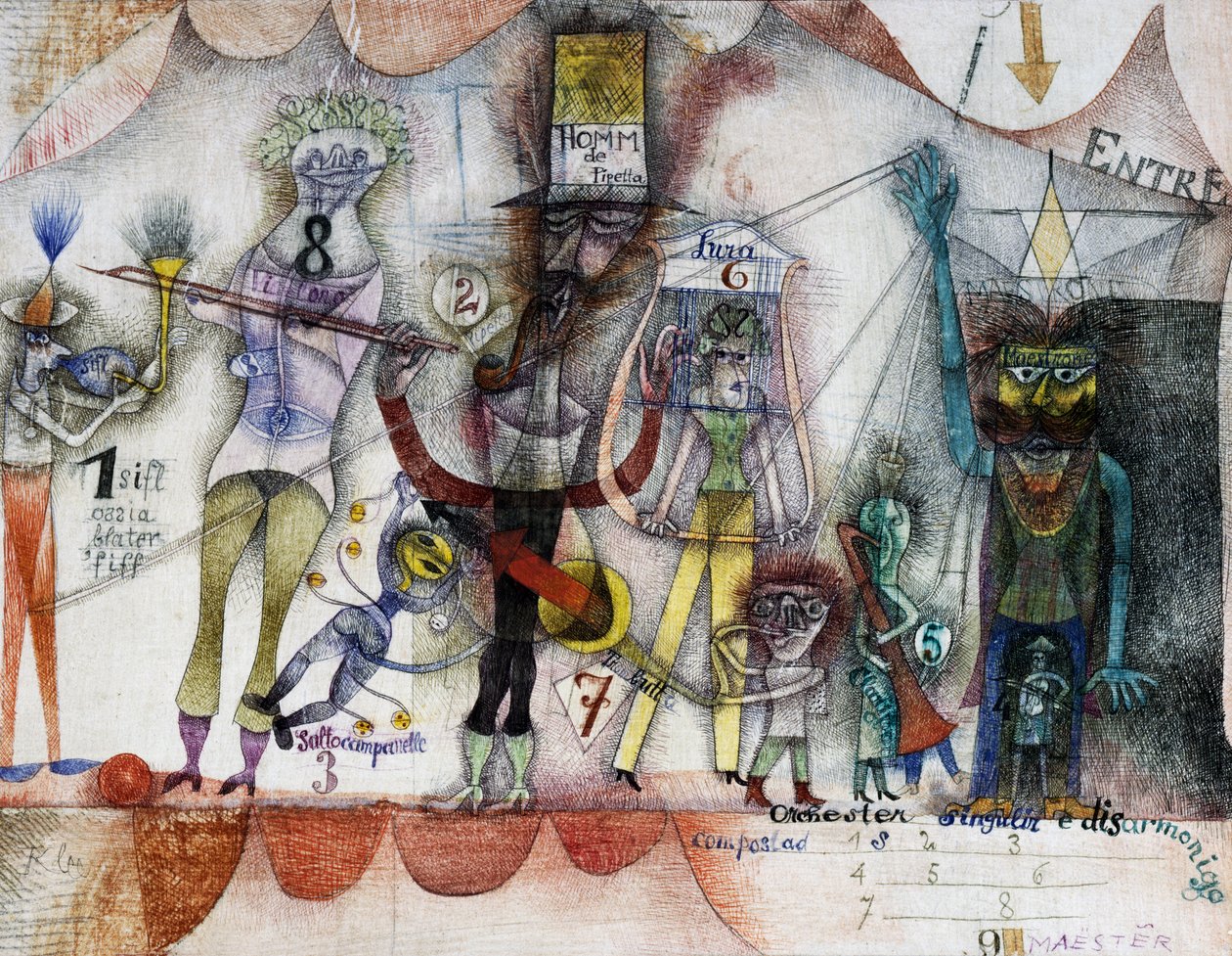 Muziek op de kermis door Paul Klee