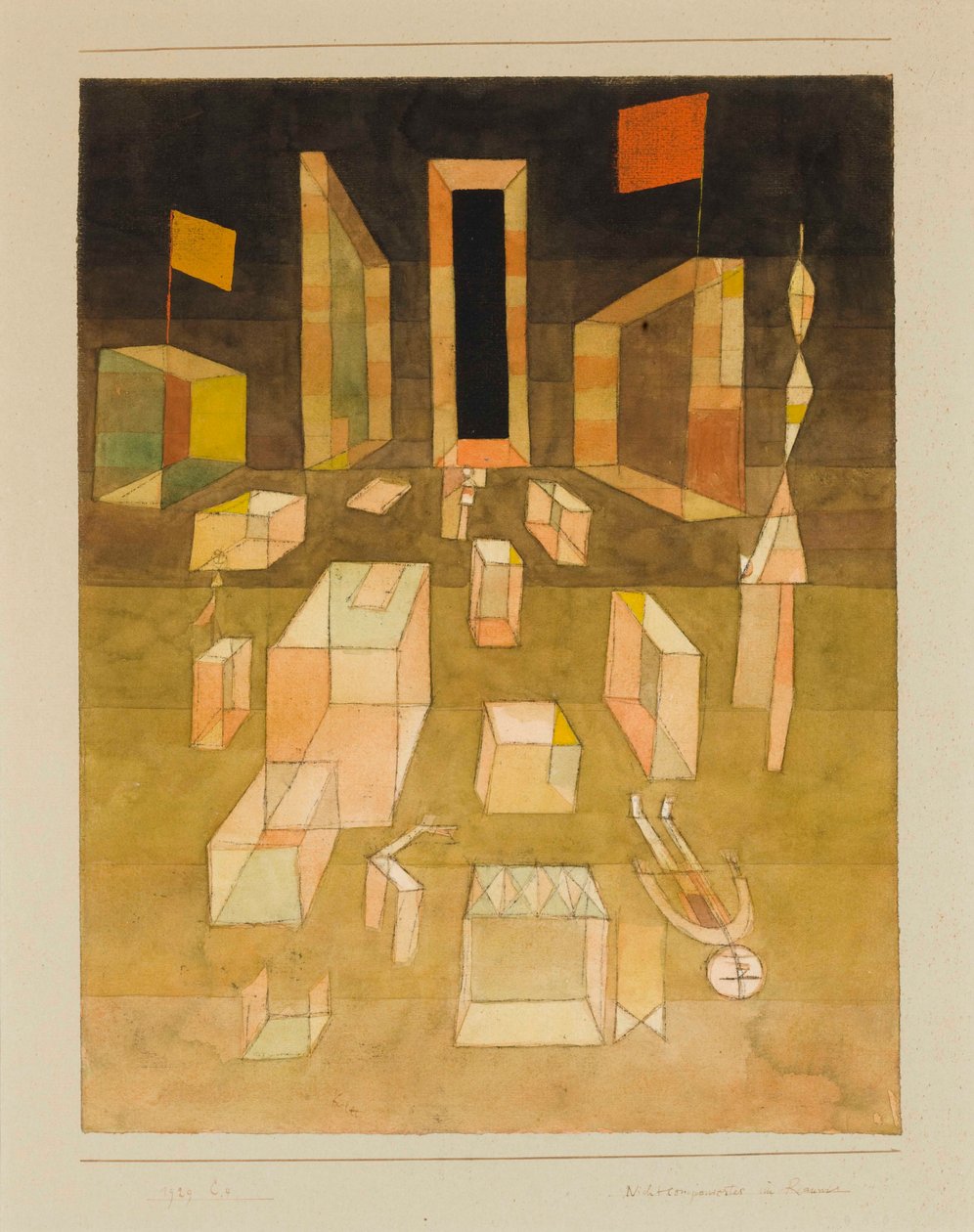 Niet-gecomponeerd in de Ruimte door Paul Klee