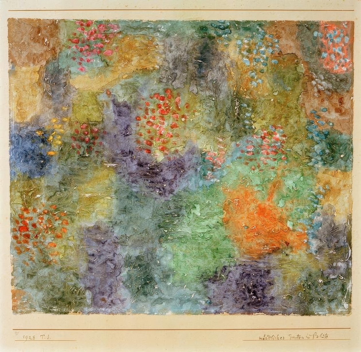 Noordelijke tuin in bloei door Paul Klee