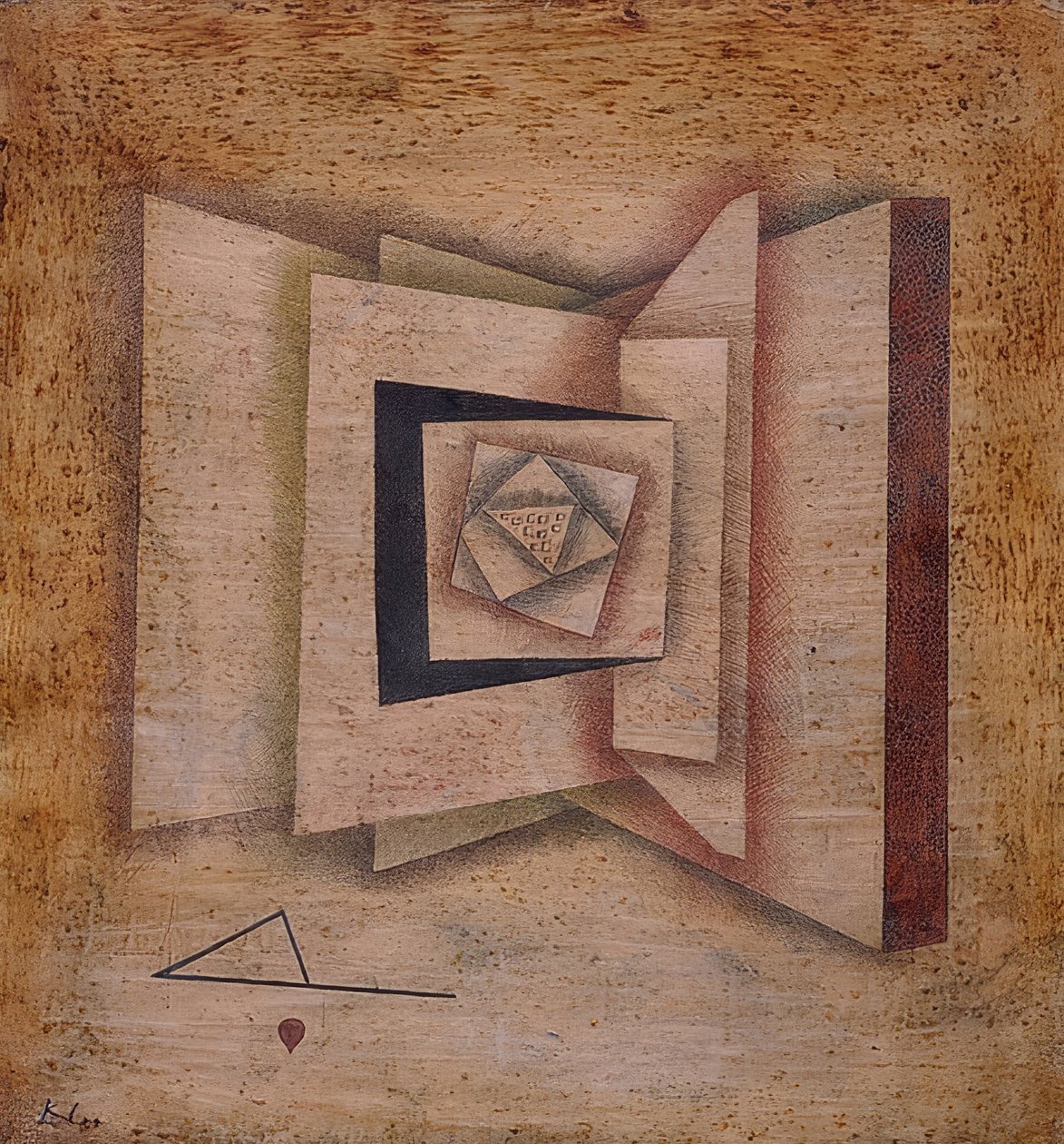 Open boek. 1930 door Paul Klee