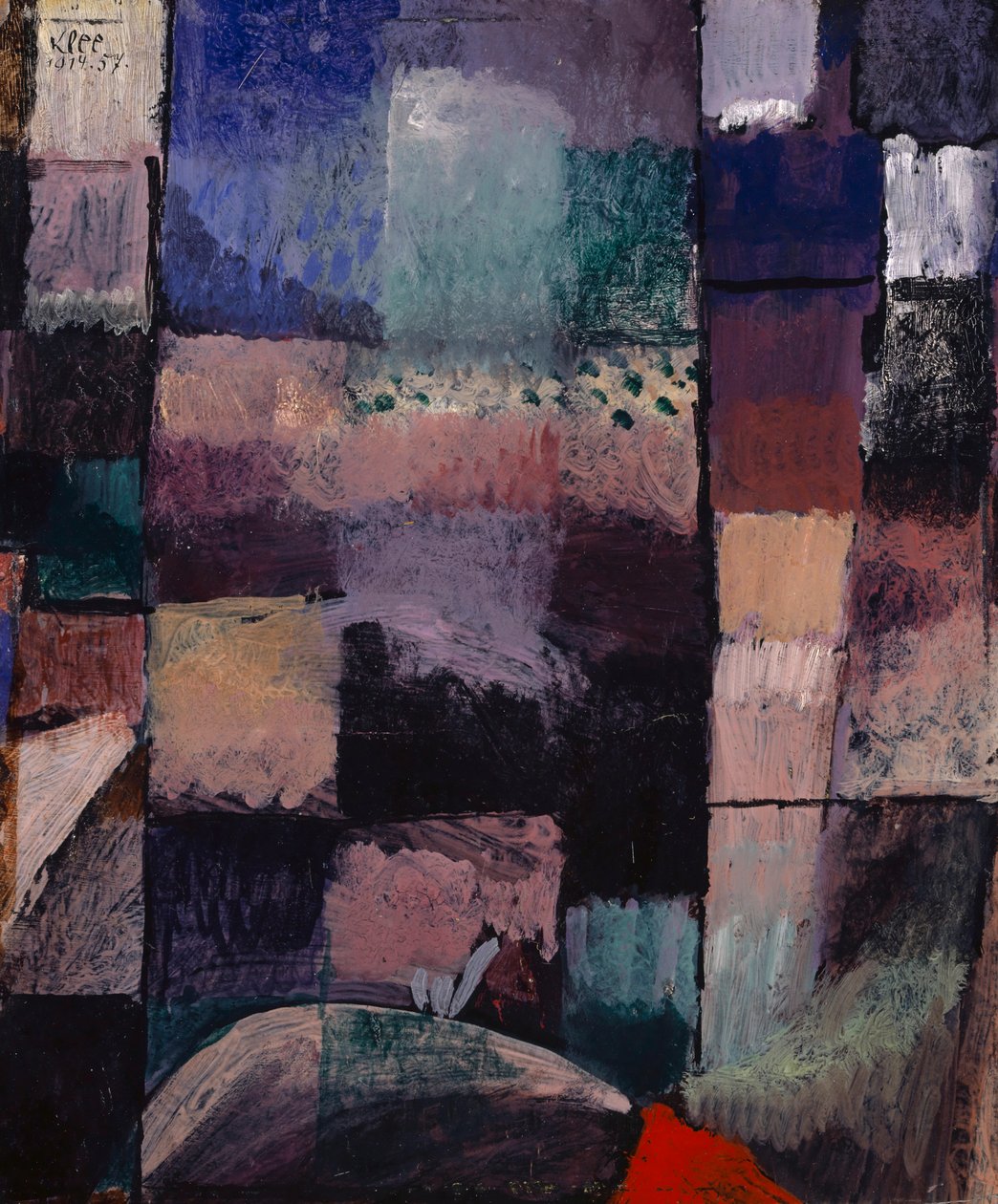 Op een motief uit Hammamet door Paul Klee